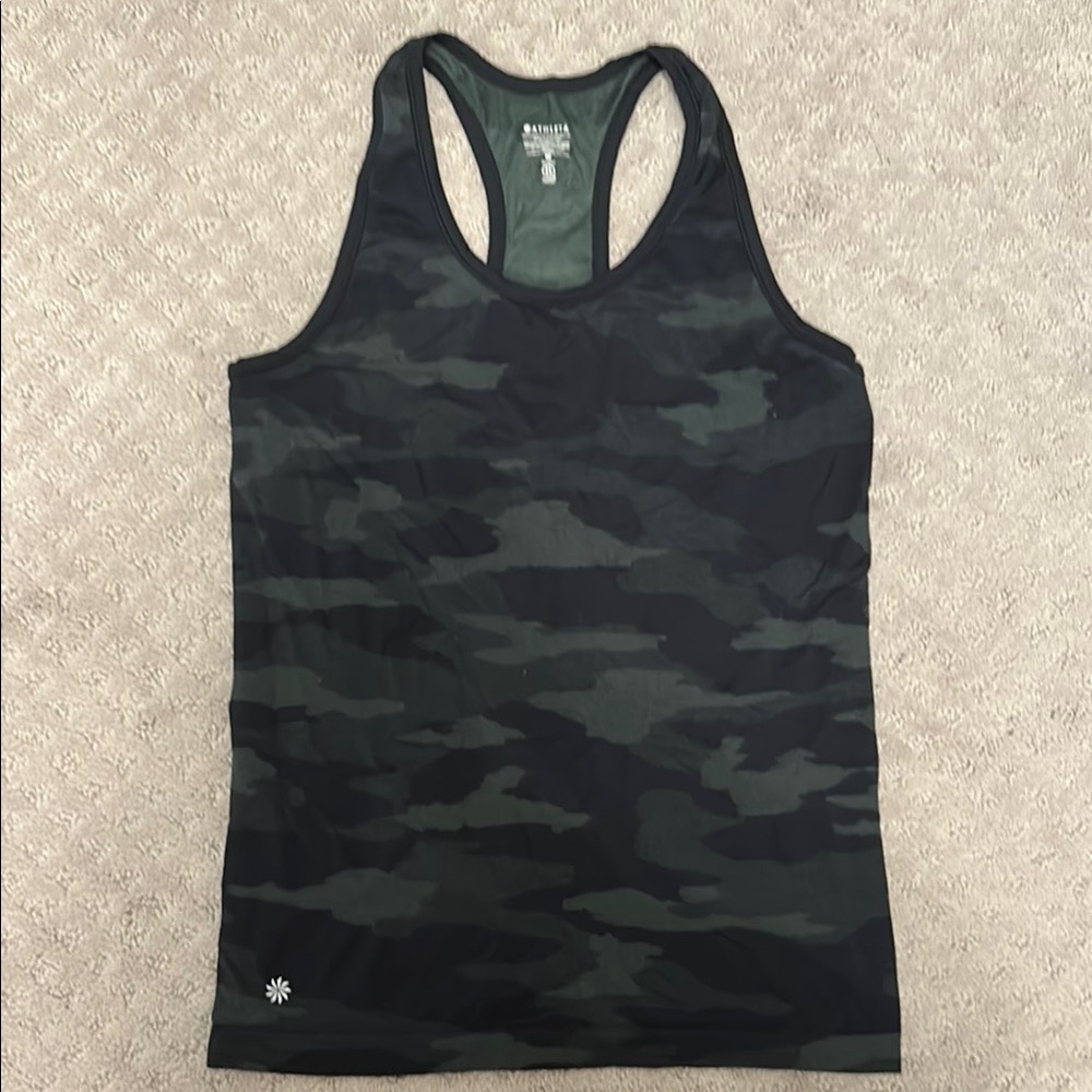 Athleta Black Camo Racerback Tank Top